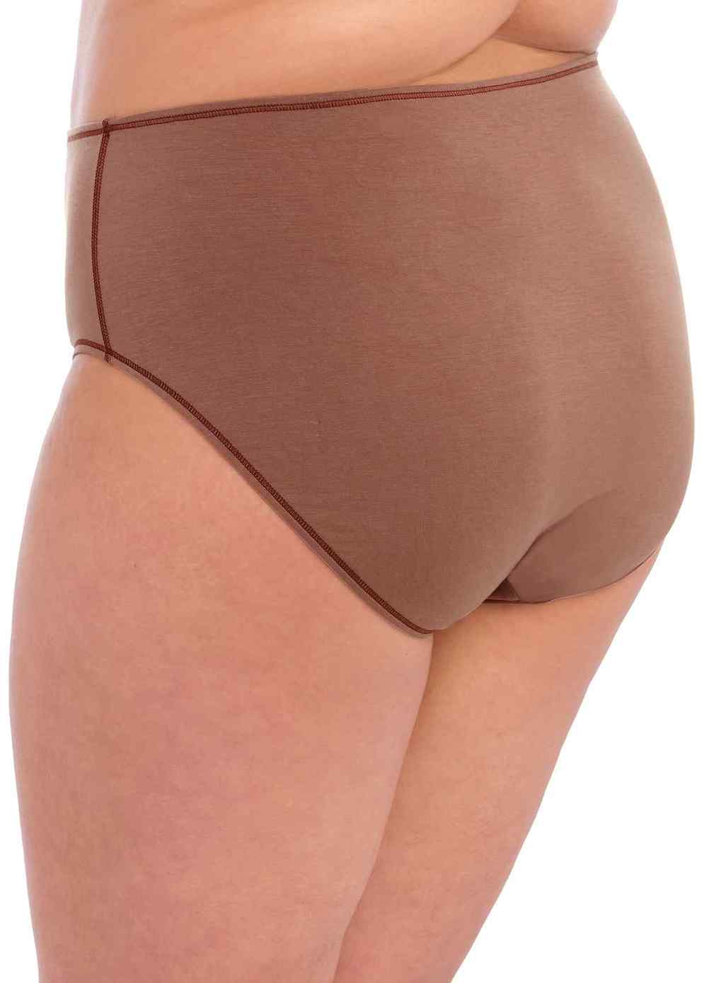back view of Experience all day comfort with the Smooth Full Brief Panty from Elomi in clove