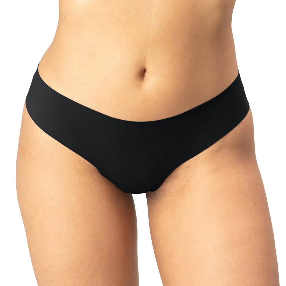 Seamless, Organic Cotton Low-Rise Thong at Belle Lacet Lingerie