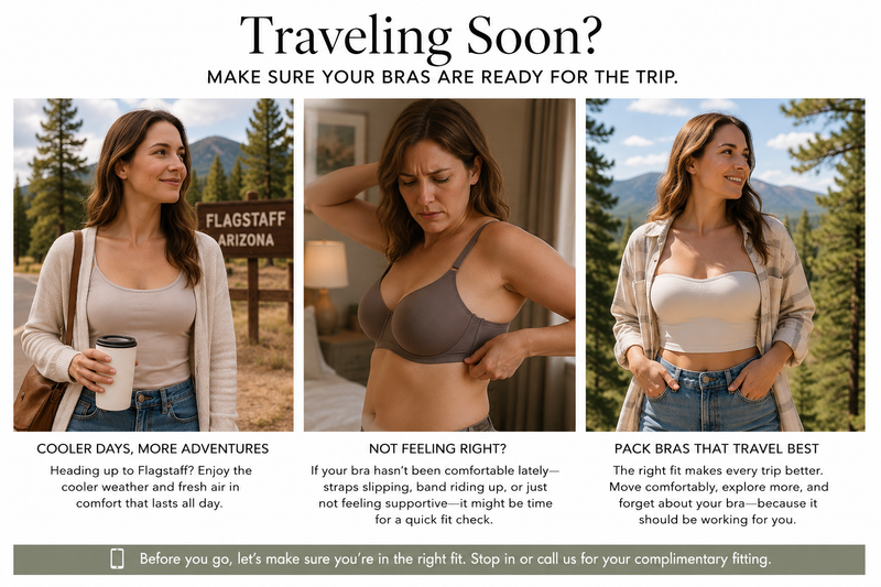 Women planning a trip to Flagstaff. 