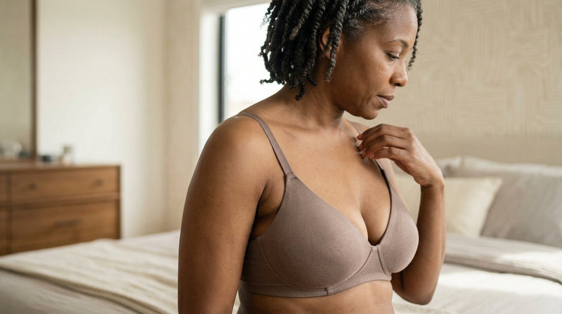 woman considers the signs that your bra is the wrong size.