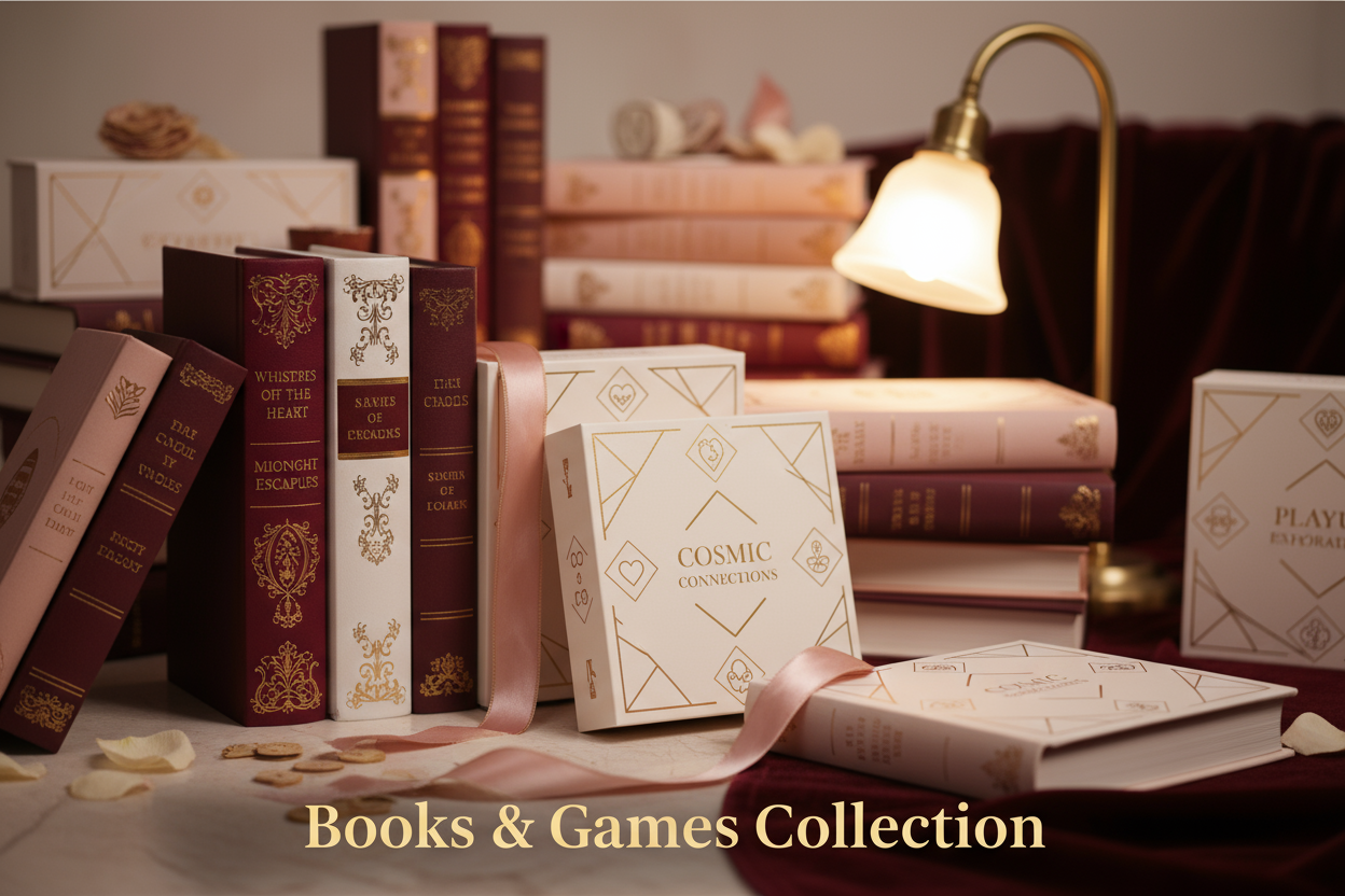 Adult books and couples games collection for fun and connection