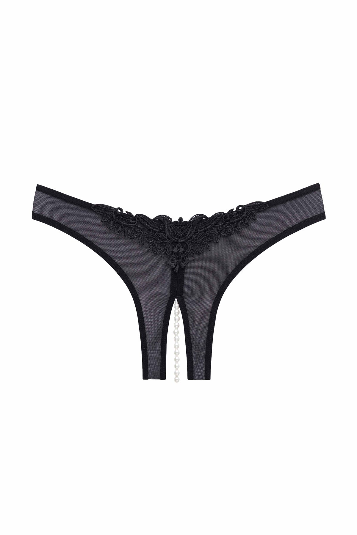 PARADISE CROTCHLESS THONG-Belle Lacet Lingerie