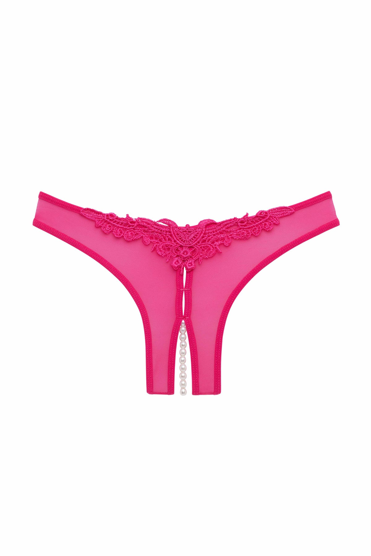 PARADISE CROTCHLESS THONG-Belle Lacet Lingerie