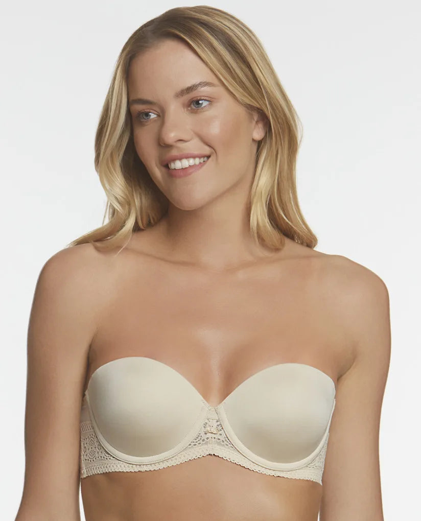 TESSA Lace Convertible Strapless Bra at Belle Lacet Lingerie.