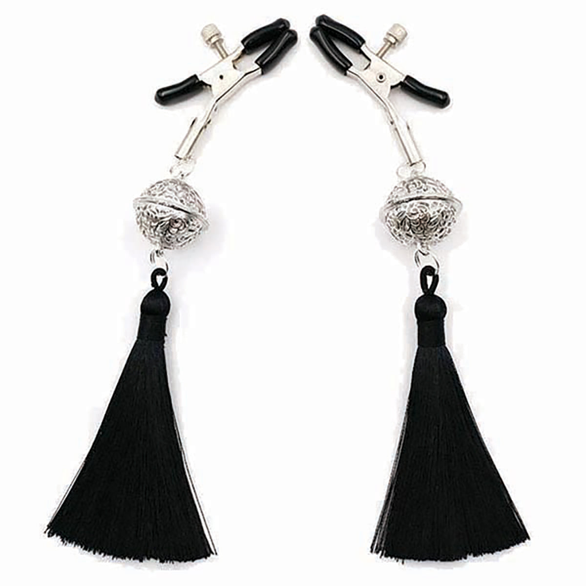 Sexy AF Black Tassel Nipple Clamps-Belle Lacet Lingerie Sexy AF Black Tassel Nipple Clamps-Belle Lacet Lingerie