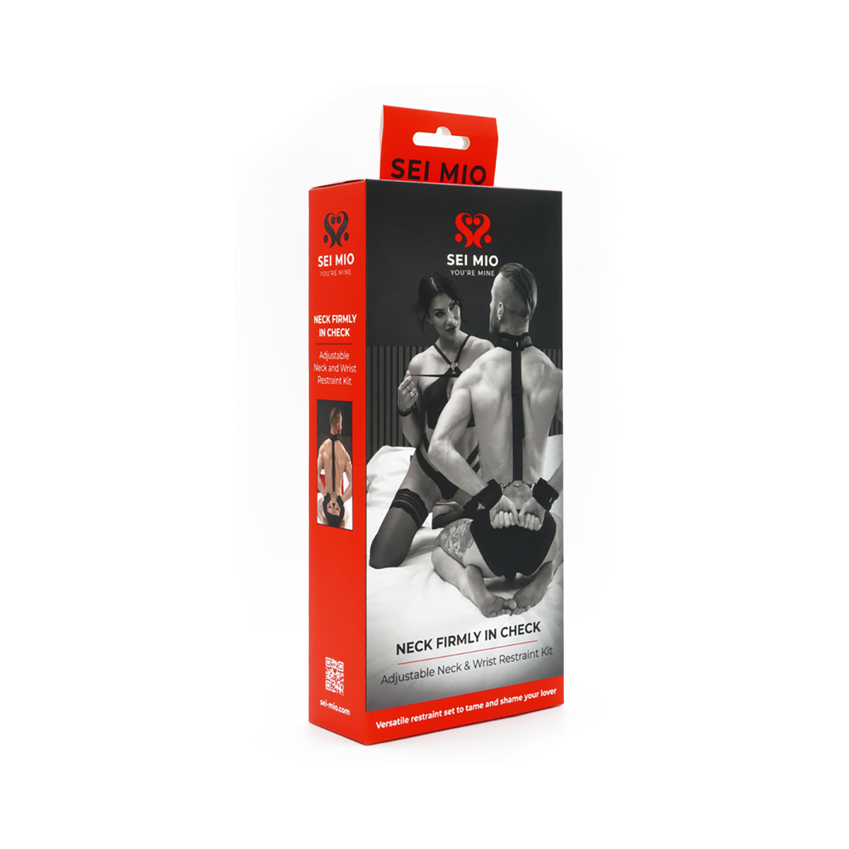 SEI MIO Neck Firmly in Check Adjustable Neck & Wrist Restraint Kit-Belle Lacet Lingerie