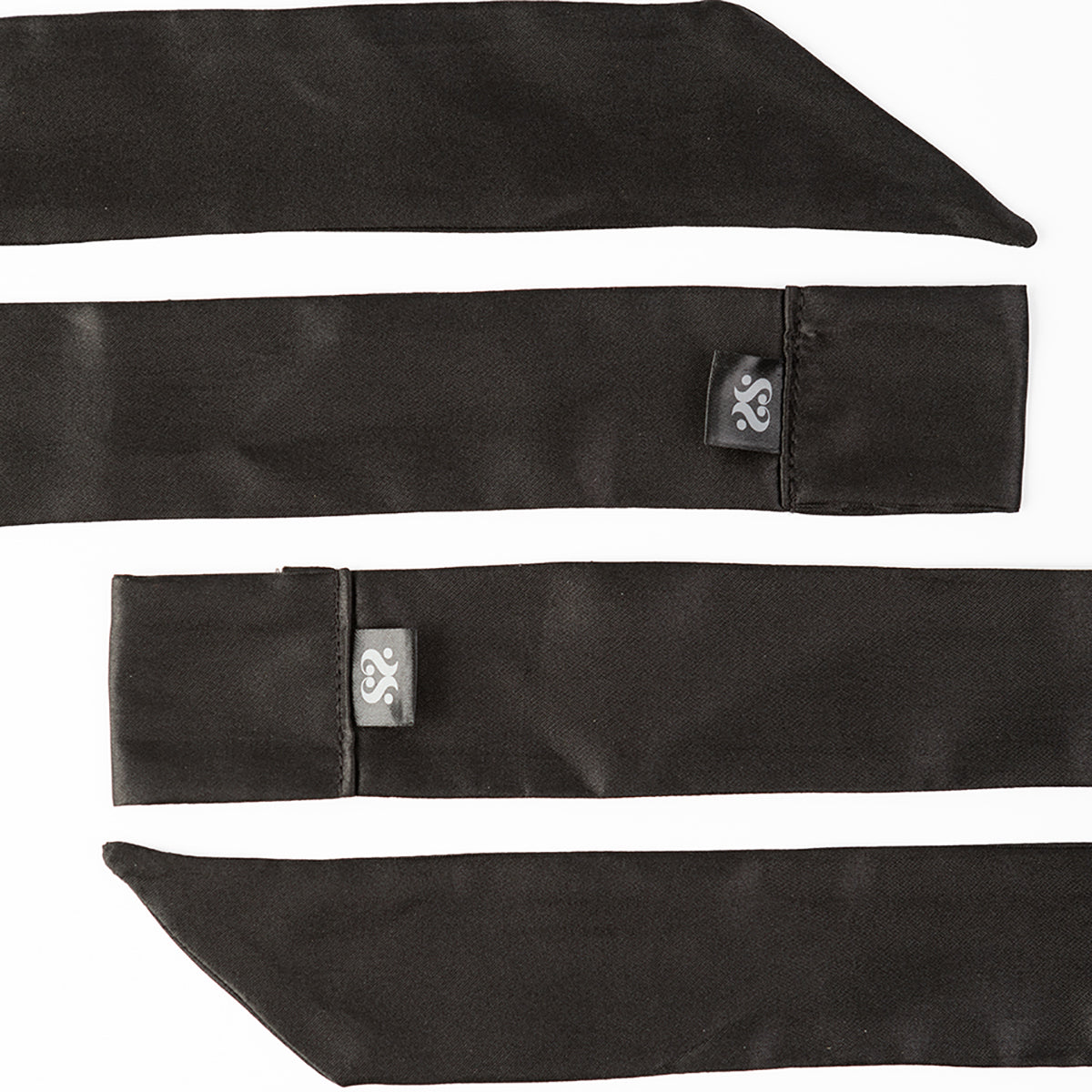 SEI MIO Nights in Tied Satin 2 x Silk Sash Restraints-Belle Lacet Lingerie