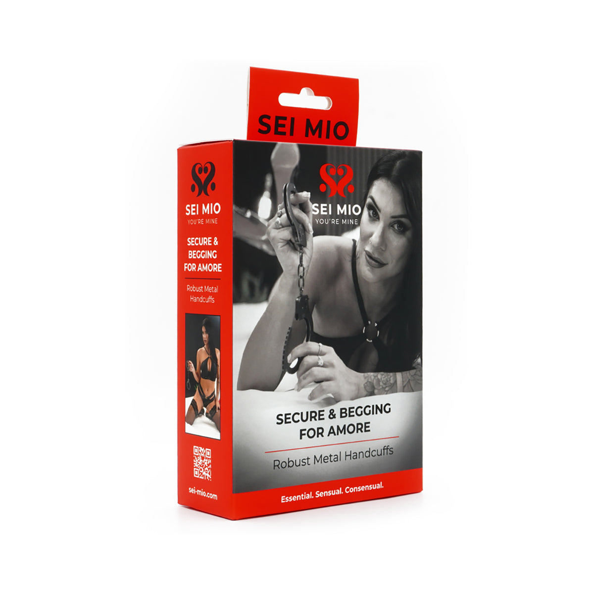 SEI MIO Secure and Begging for Amore Robust Metal Handcuffs-Belle Lacet Lingerie