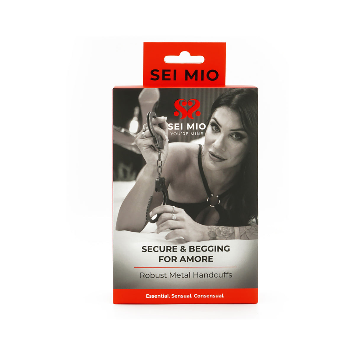 SEI MIO Secure and Begging for Amore Robust Metal Handcuffs-Belle Lacet Lingerie