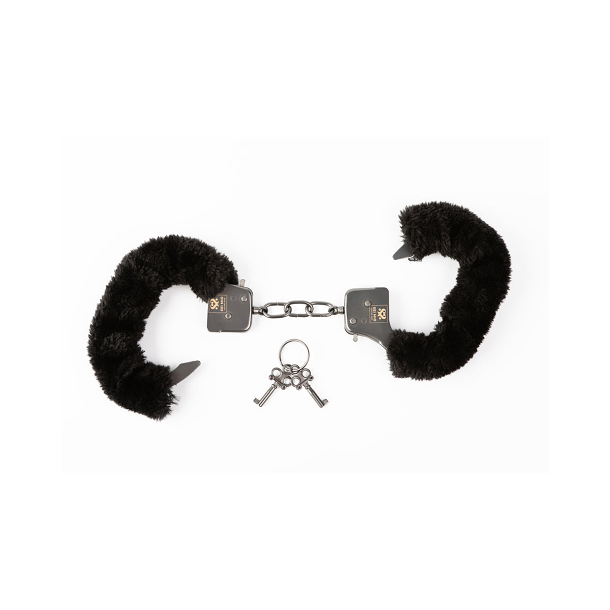 SEI MIO Cuff Love Furry Metal Handcuffs-Belle Lacet Lingerie