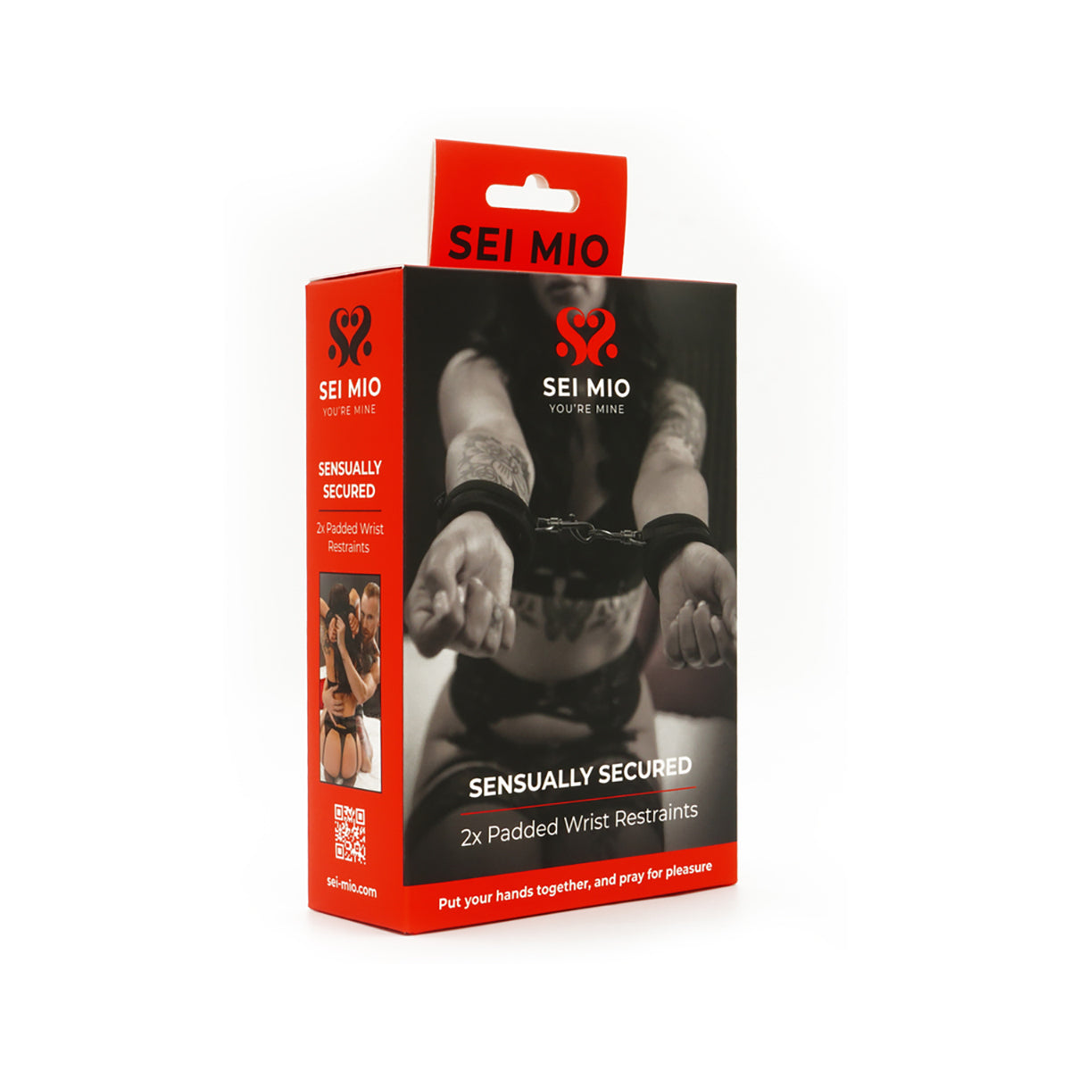 SEI MIO Sensually Secured Velvet Handcuffs-Belle Lacet Lingerie