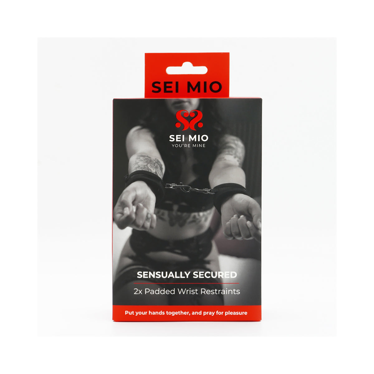 SEI MIO Sensually Secured Velvet Handcuffs-Belle Lacet Lingerie