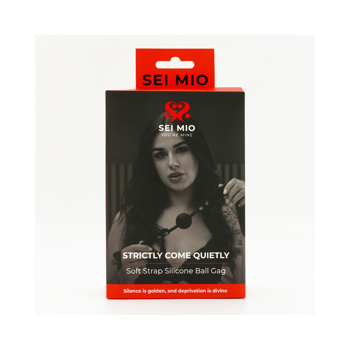 SEI MIO Strictly Come Quietly Soft Strap Silicone Ball Gag-Belle Lacet Lingerie