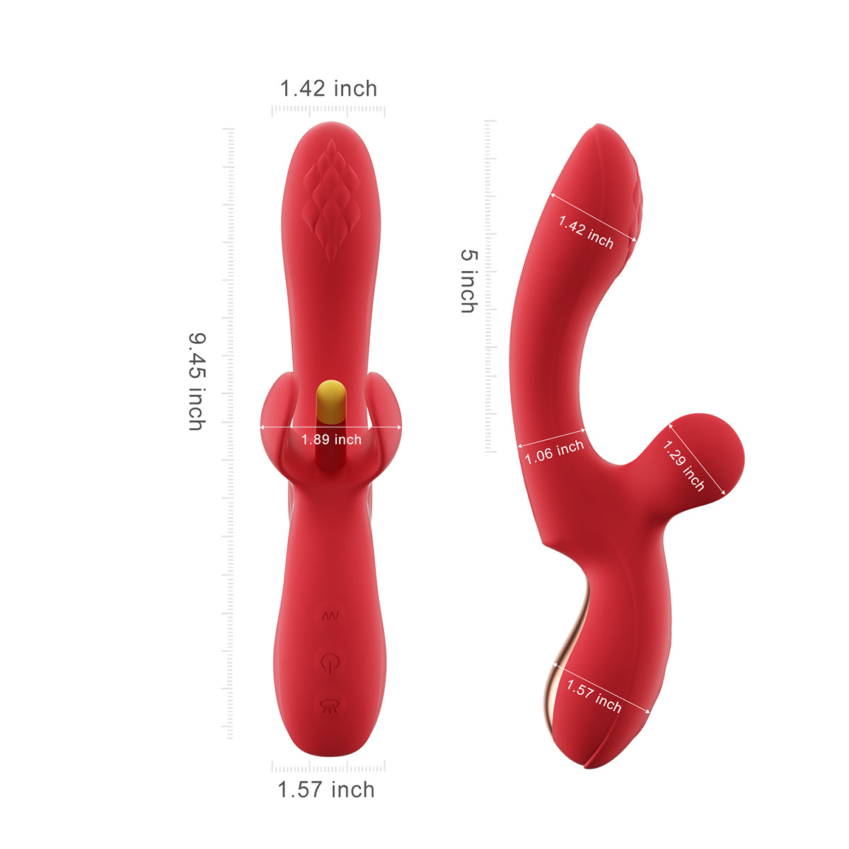 Honey Play Box Fortexa App-Controlled Kinky Finger Flapping Dual Stimulator Red-Belle Lacet Lingerie