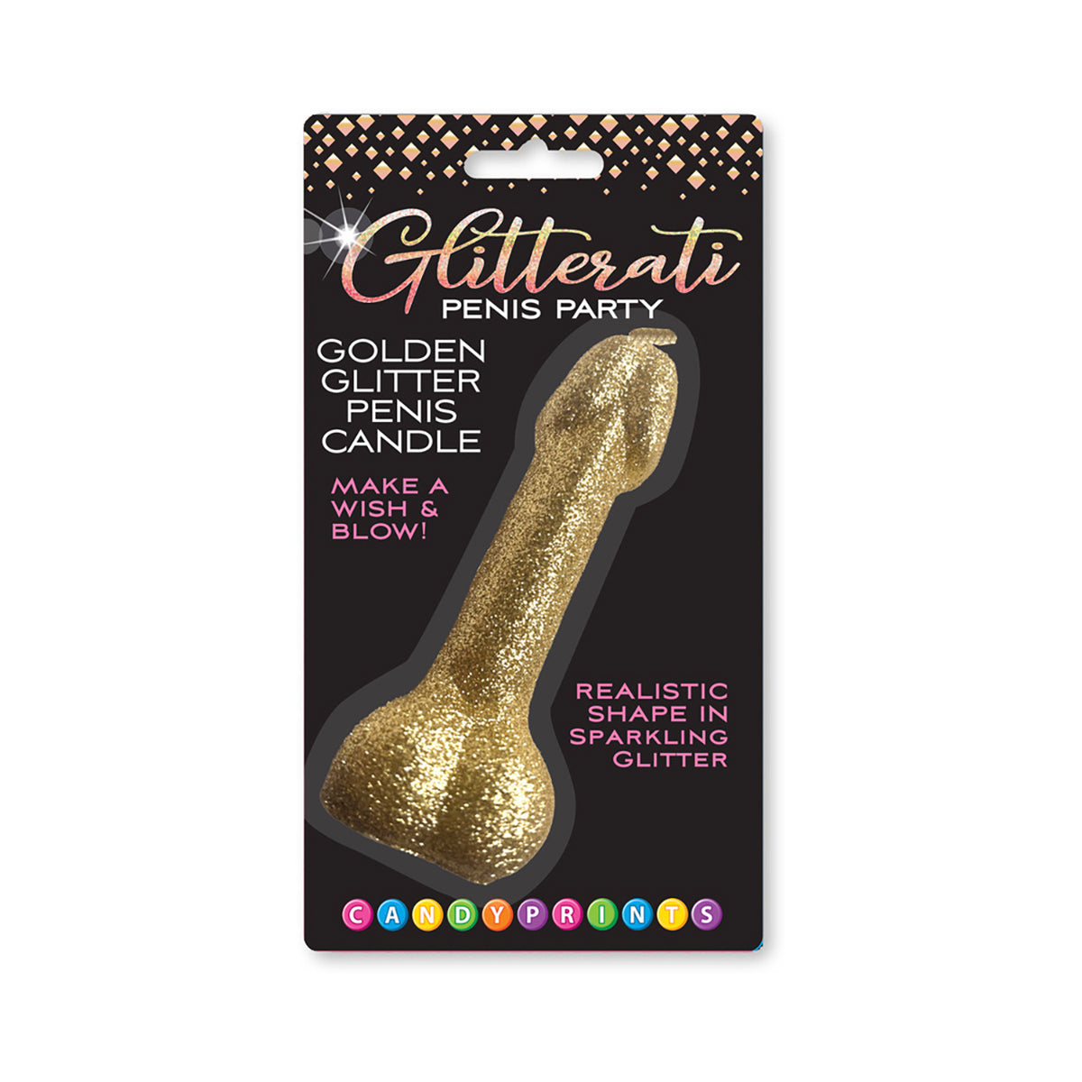 Gold Giltter Penis Candle-Belle Lacet Lingerie