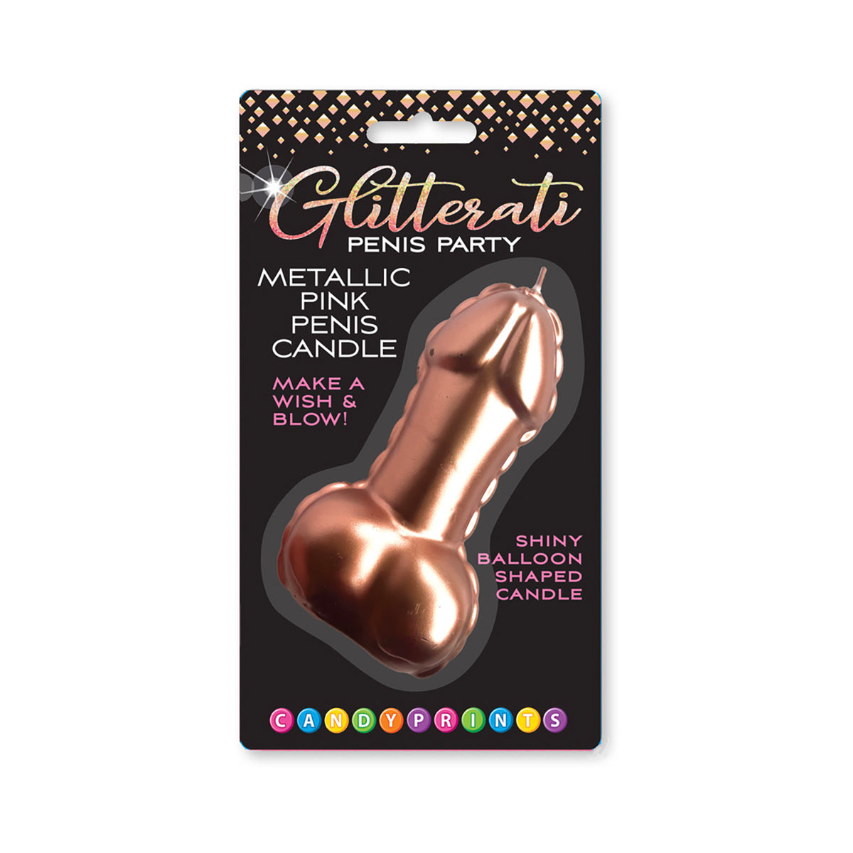 Pink Foil Penis Balloon Candle-Belle Lacet Lingerie
