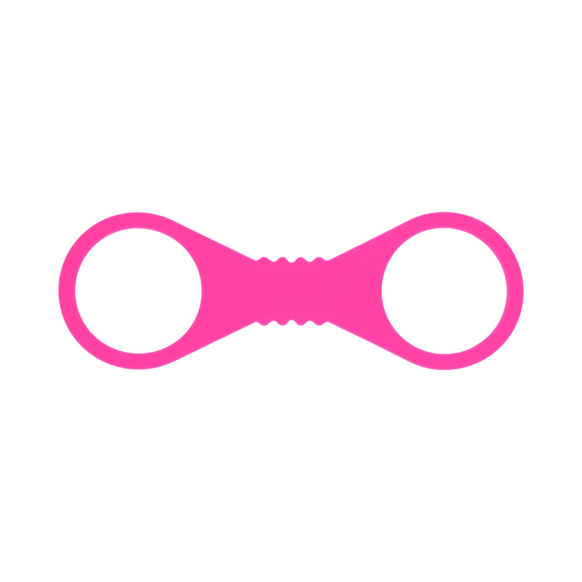 SS S&M Large Hot Pink Silicone Cuffs