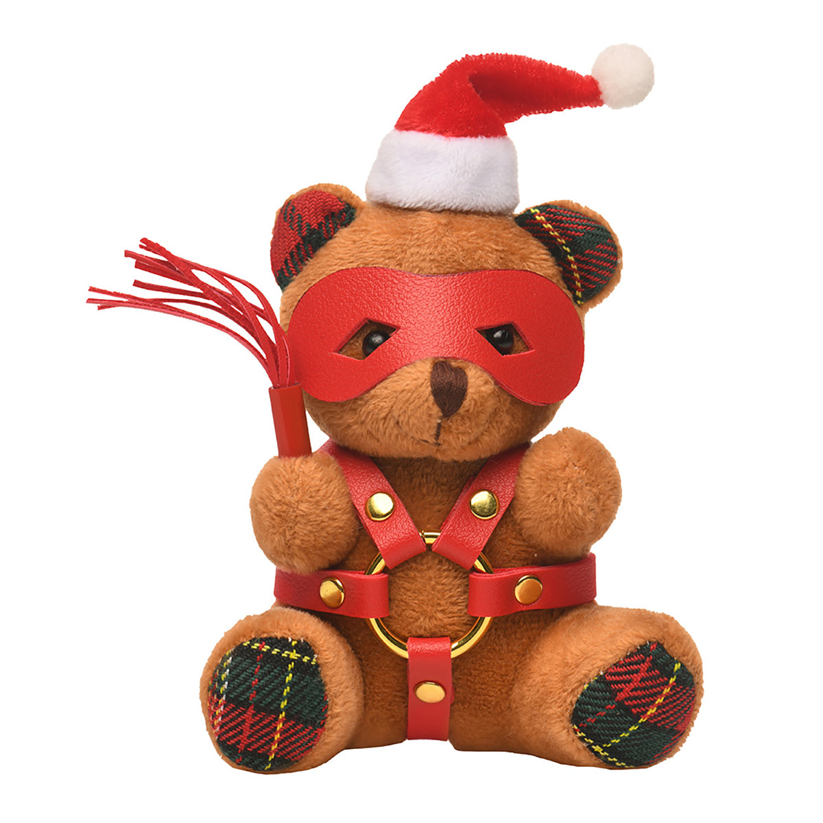Master Series Holiday Bondage Bear Keychain Brown