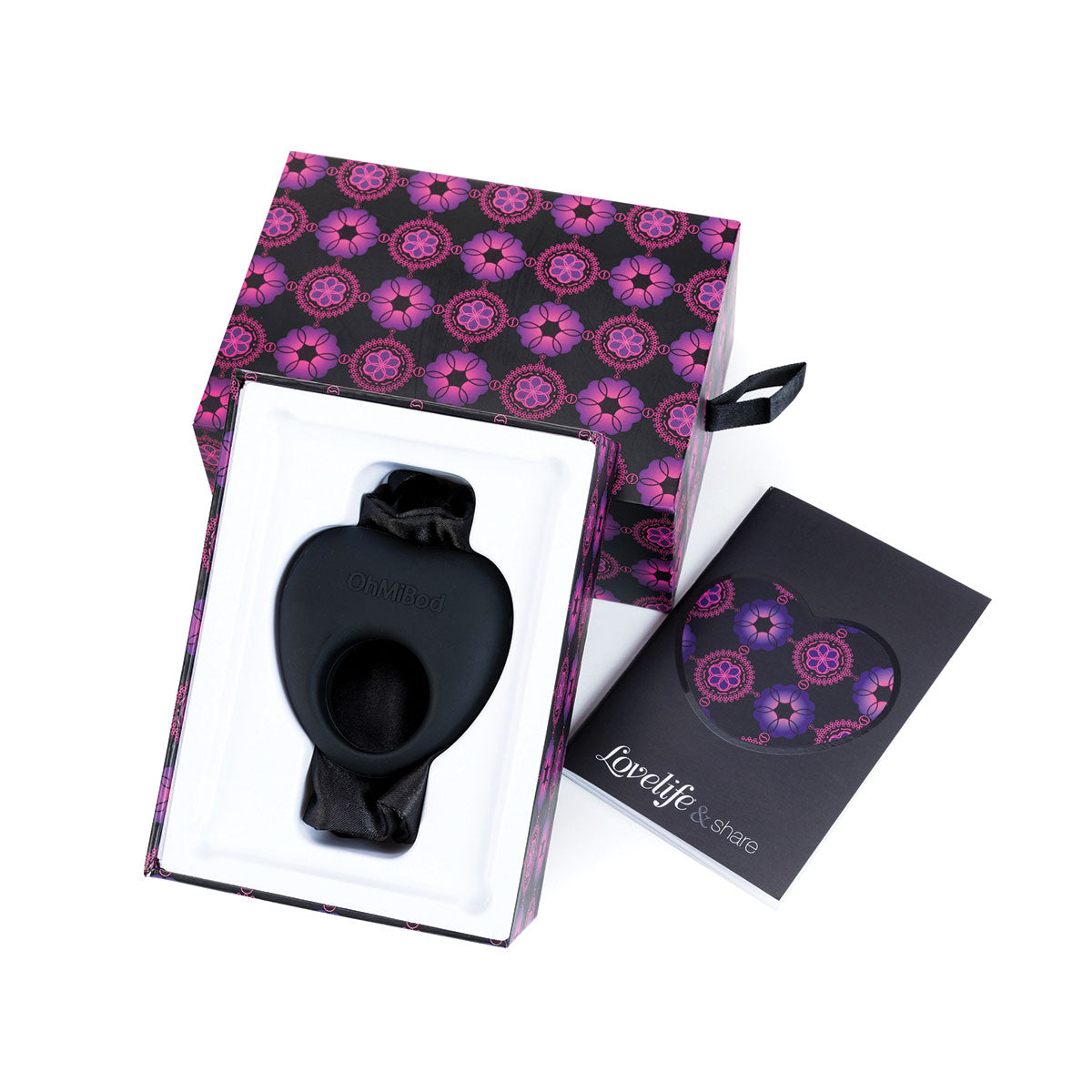 OhMiBod Lovelife Share Ring - Black-Belle Lacet Lingerie