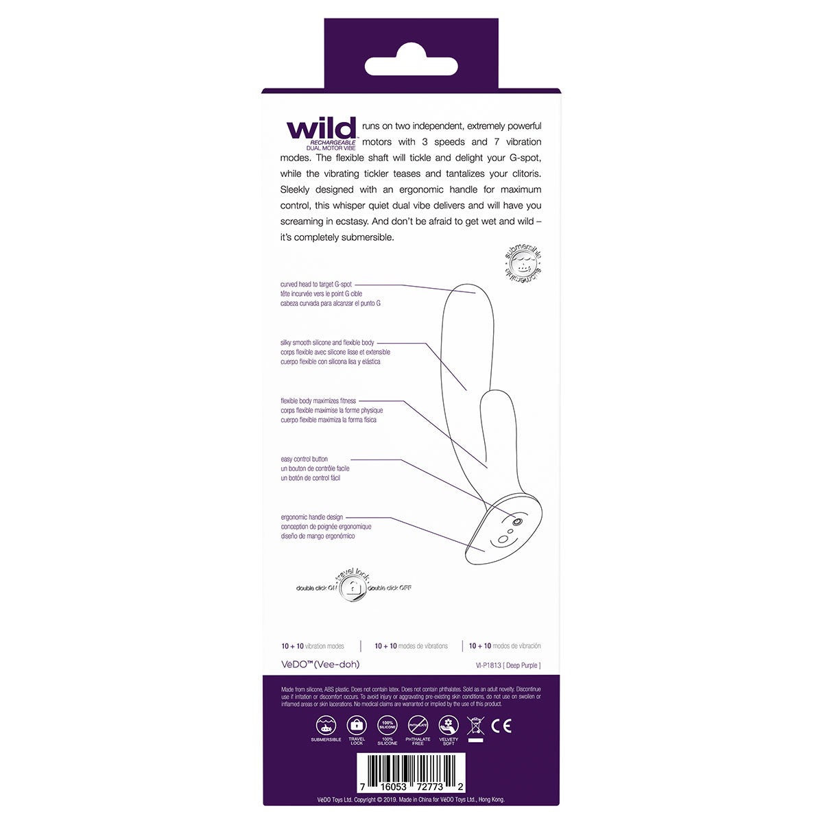 VeDO WILD Duo Vibe  - Assorted Colors-Belle Lacet Lingerie
