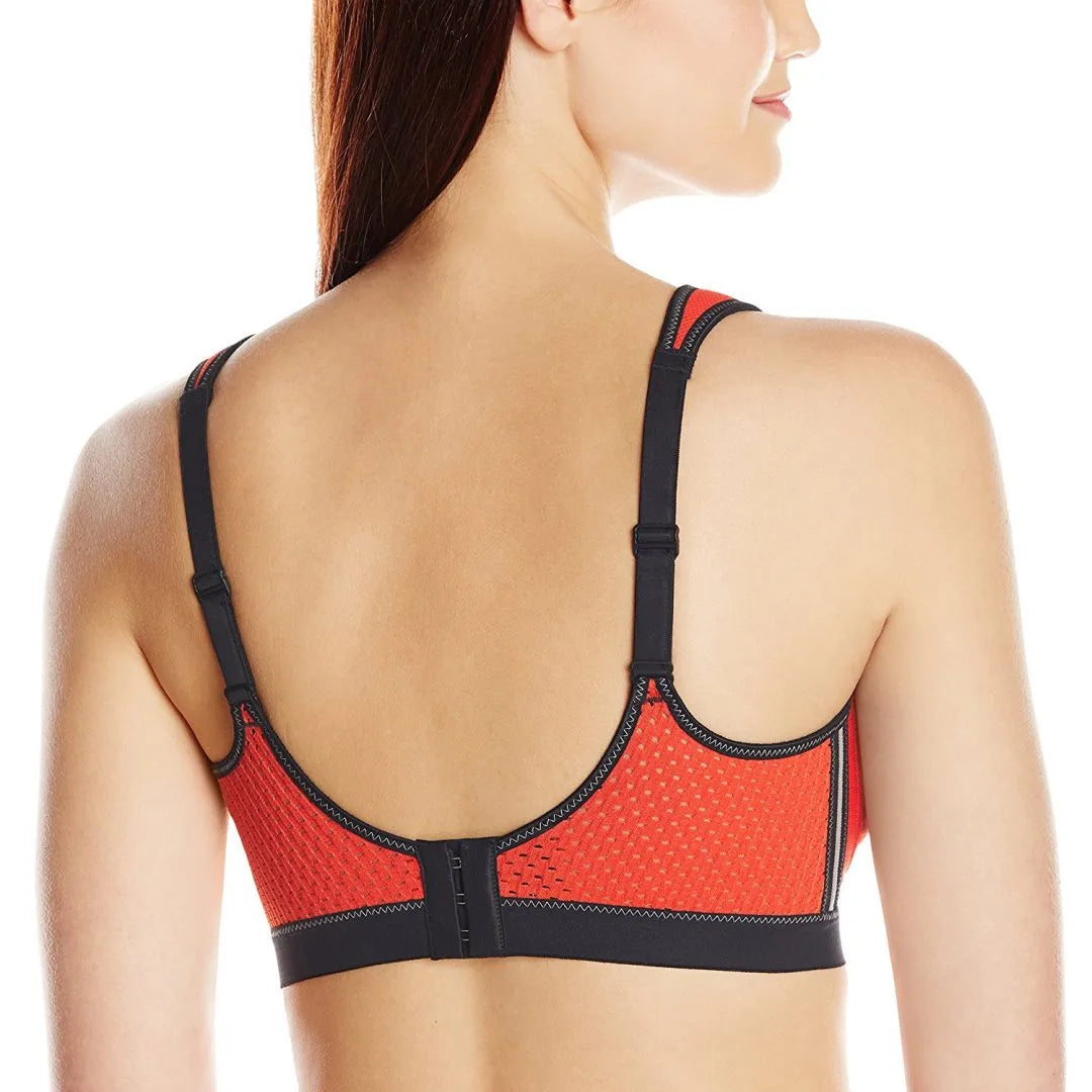 Back view of Anita Air Control Sports Bra 5533 in Spicy Orange at Belle Lacet Lingerie