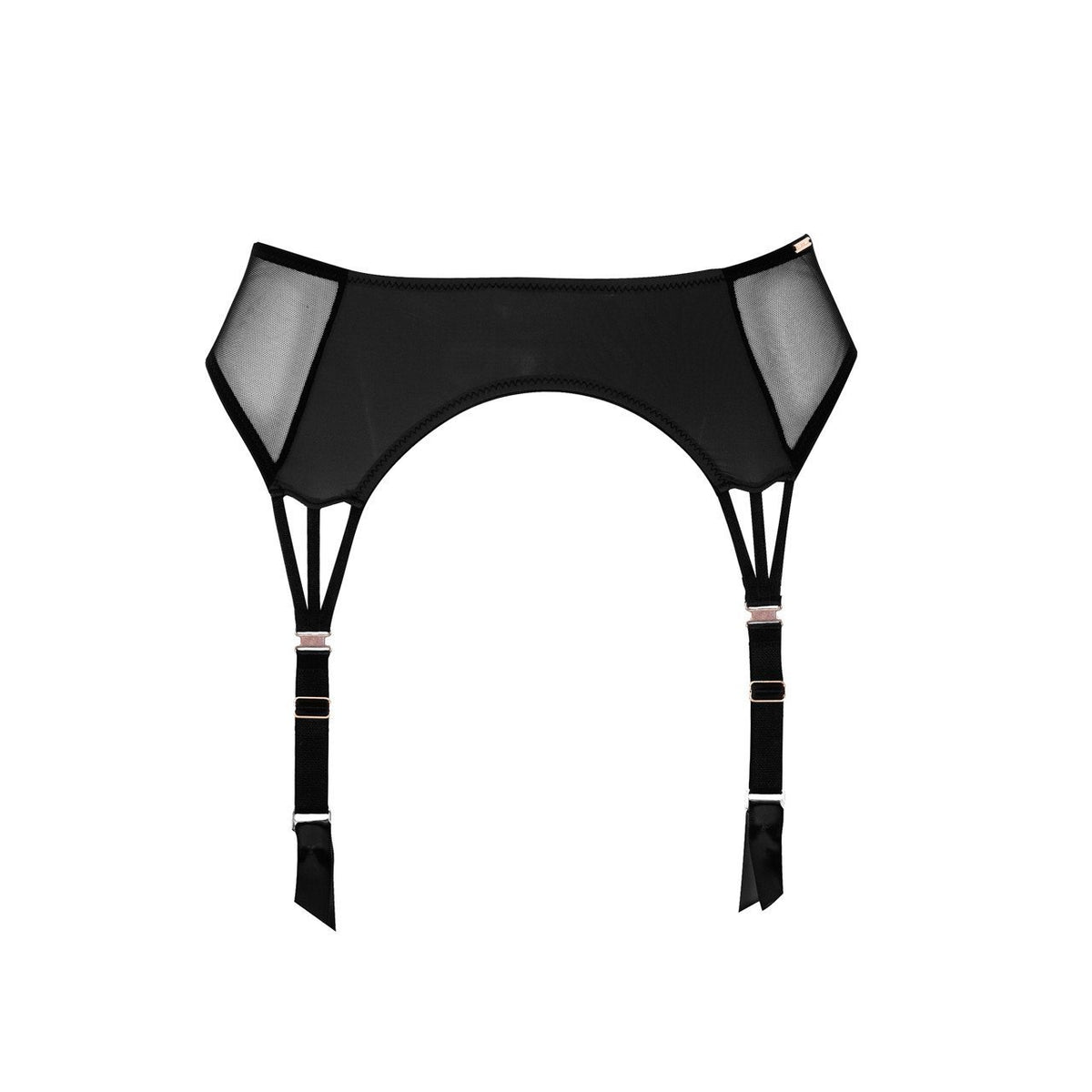 Bluebella Laura Garter Belt Black Mesh & Microfiber Lingerie Bluebella Laura Garter Belt Black Mesh & Microfiber Lingerie