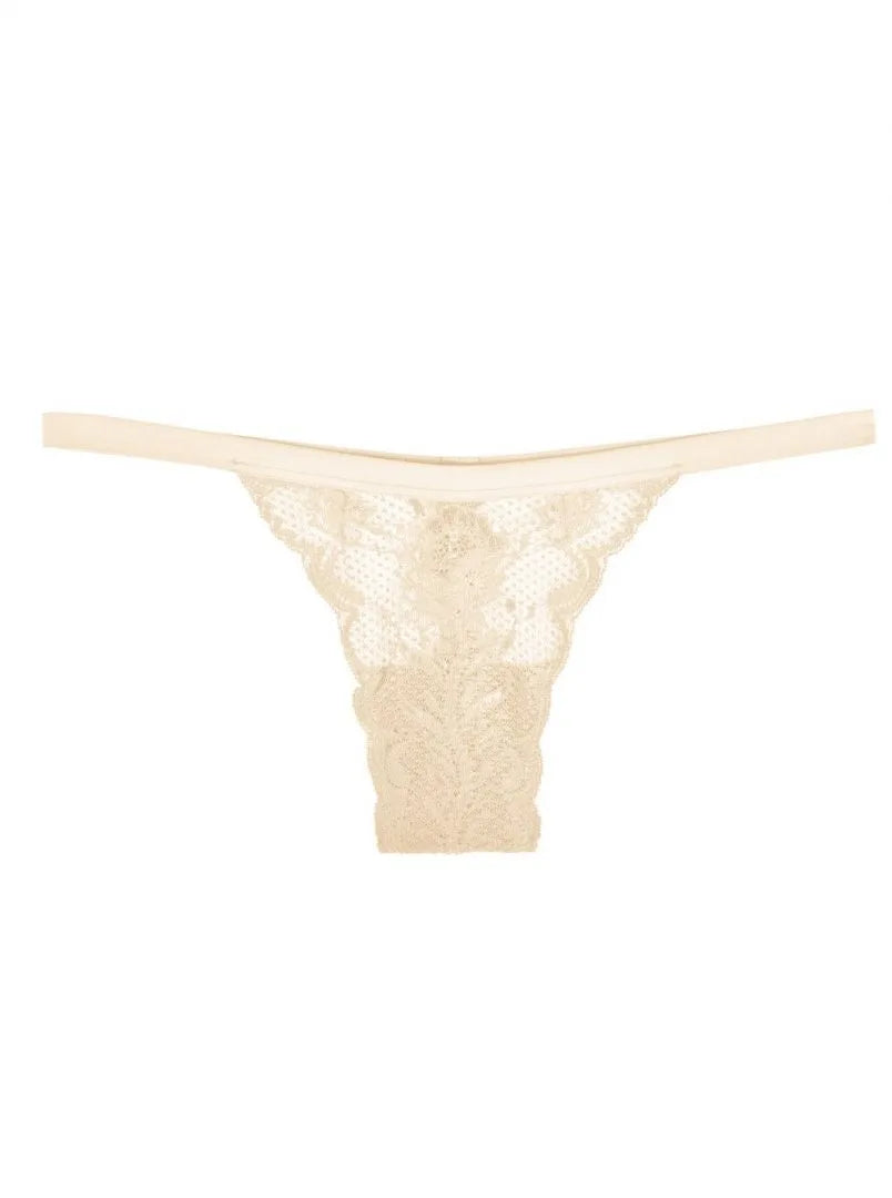 Cosabella Never Say Never Skimpie Lace G-String in Blush