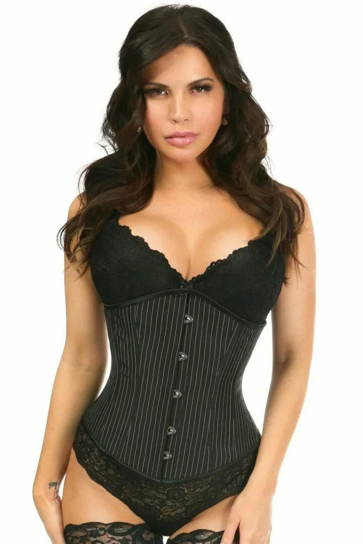Pinstripe Underbust Corset at Belle Lacet Lingerie in Phoenix and Gilbert