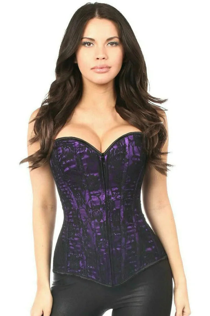 Fullbust Front Zipper Lace Corset at Belle Lacet Lingerie in Phoenix and Gilbert