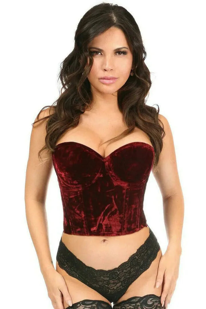 Crushed Velvet Underwire Bustier at Belle Lacet Lingerie in Gilbert and Phoenix