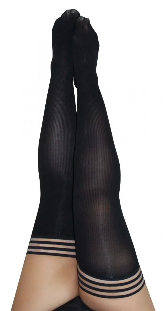 Kix'ies Dana Lynn Ribbed Thigh High Tights-Belle Lacet Lingerie