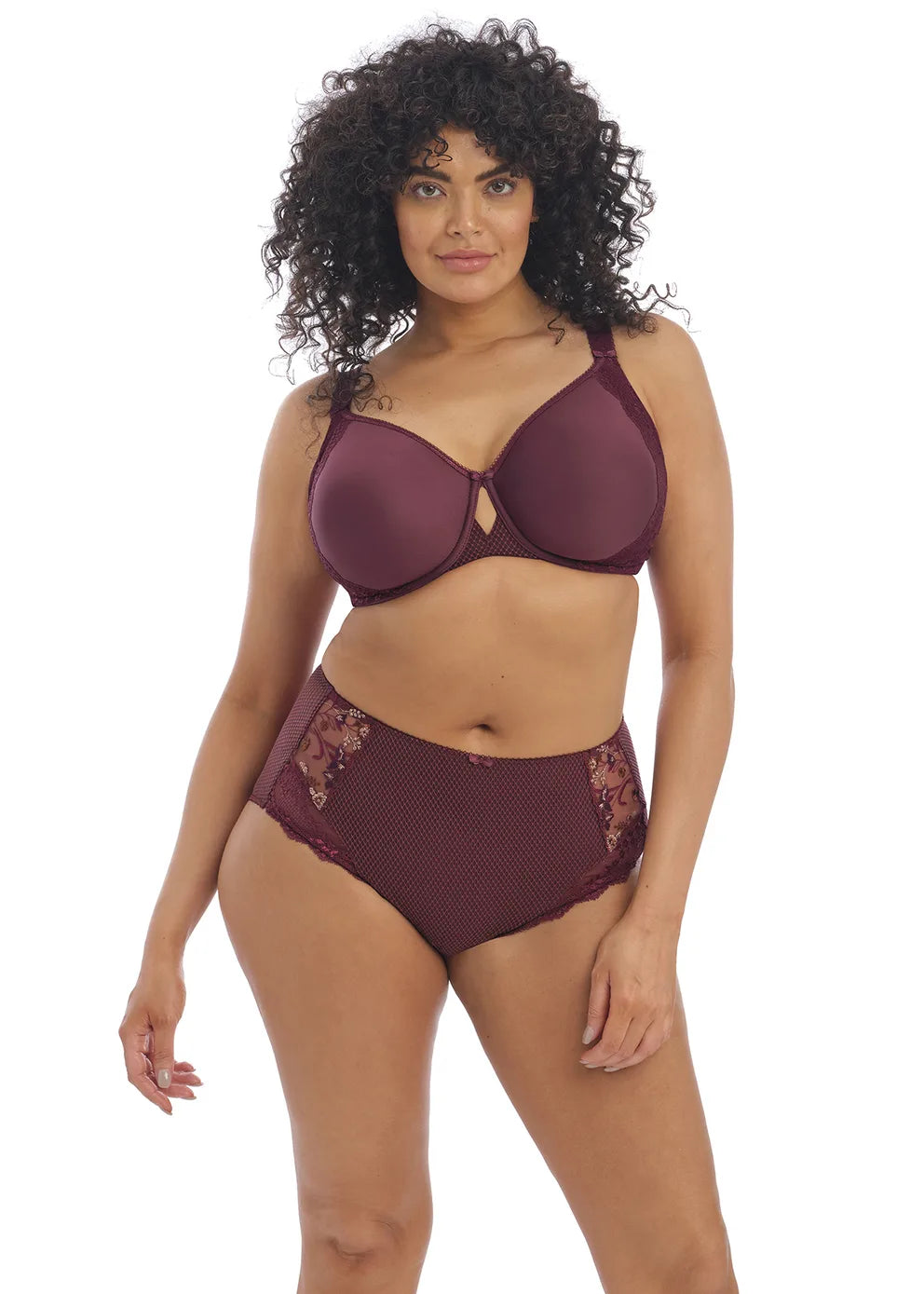 Charley Bandless Molded Spacer Bra from Elomi in Aubergine at Belle Lacet Lingerie in Chandler-Phoenix