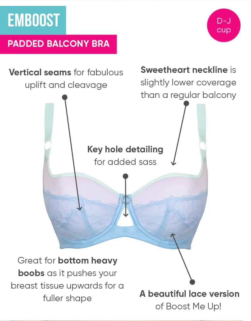 Basic padded non-wired balcony bra