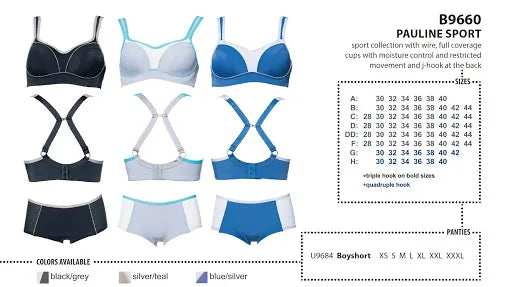 The Fit Fully Yours Pauline Sports bra B9660 at Belle Lacet Lingerie