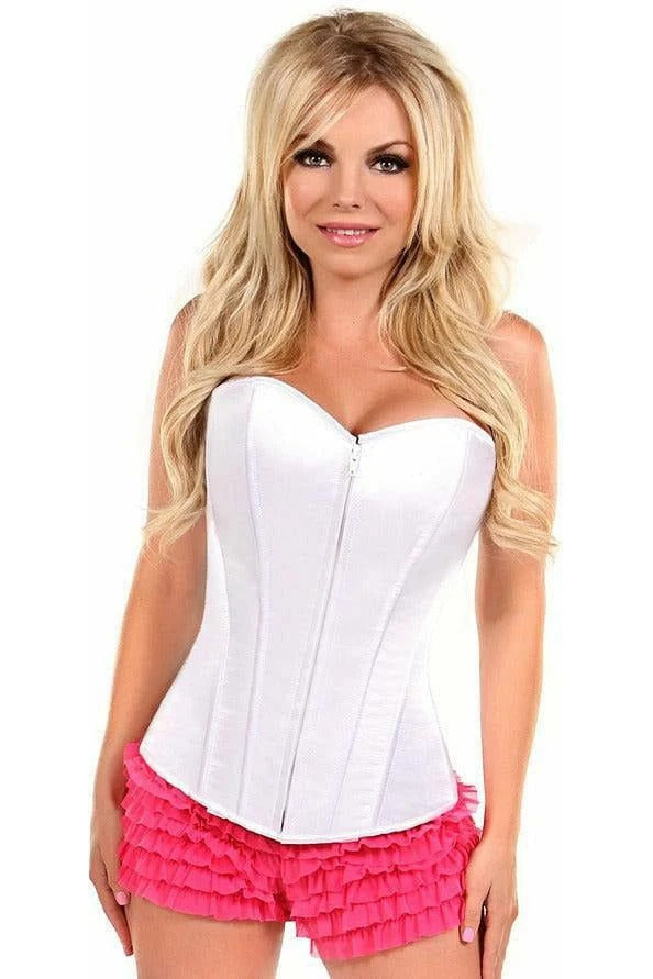 Lavish Lace Overbust Corset w/Zipper-Belle Lacet Lingerie