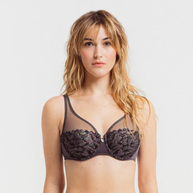 Electric Waves Scarf Underwire Bra at Belle Lacet Lingerie