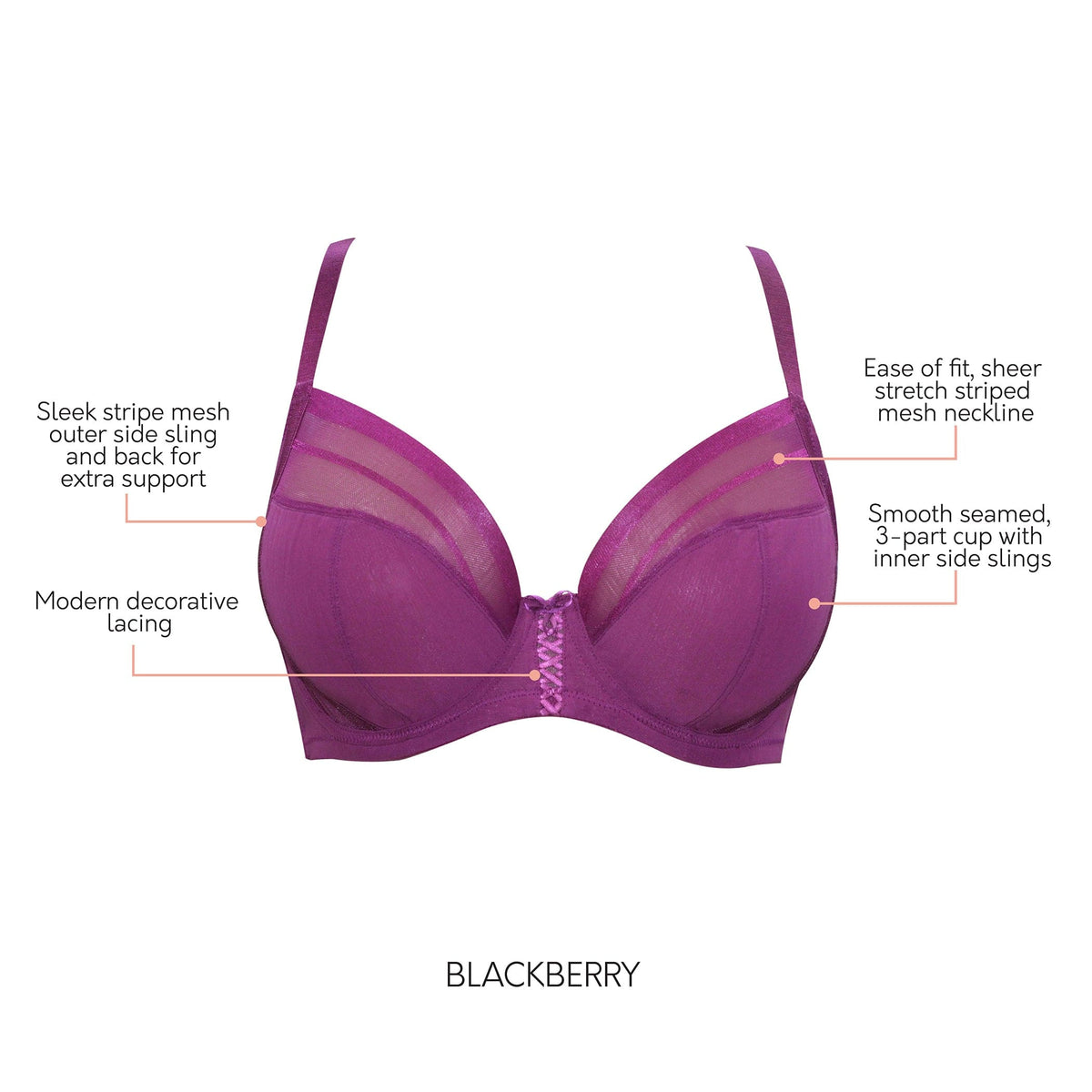 Shea Plunge Unlined Bra Fashion-Belle Lacet Lingerie