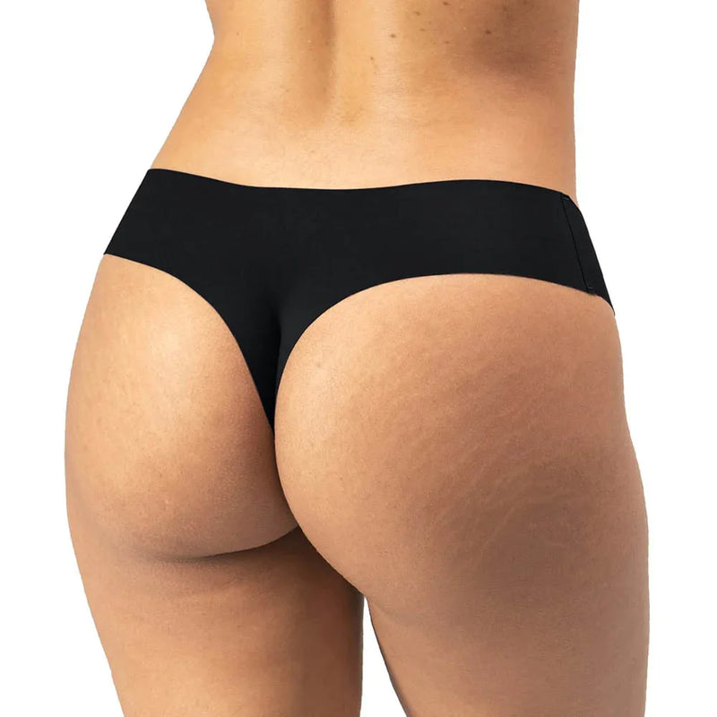 Seamless, Organic Cotton, Low-Rise Thong-Belle Lacet Lingerie