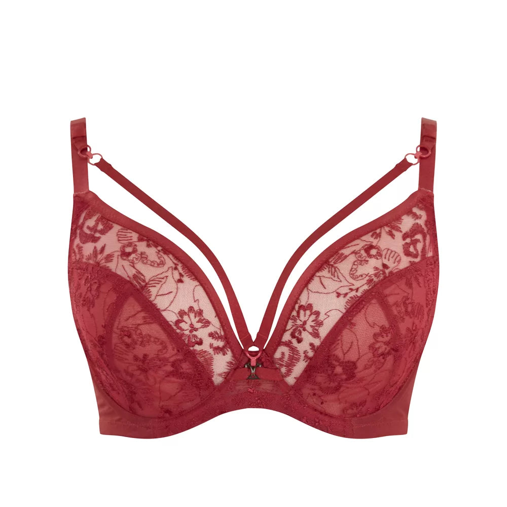 Yasmin Plunge bra in Ruby from Panache at Belle Lacet Lingerie in Phoenix and Gilbert, AZ
