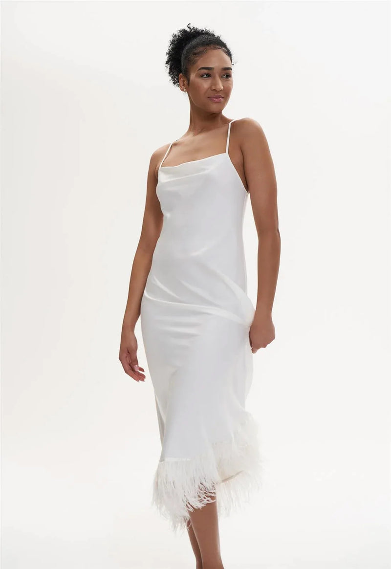Swan Feather Gown at Belle Lacet Lingerie