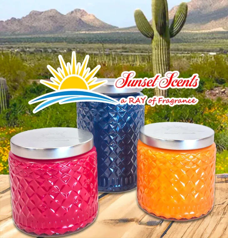 Sunset Scents Scented Candles at Belle Lacet Lingerie