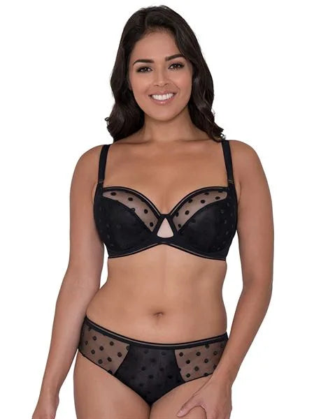 Curvy Kate Top Spot Black Balcony Bra CK015100 at Belle Lacet Lingerie