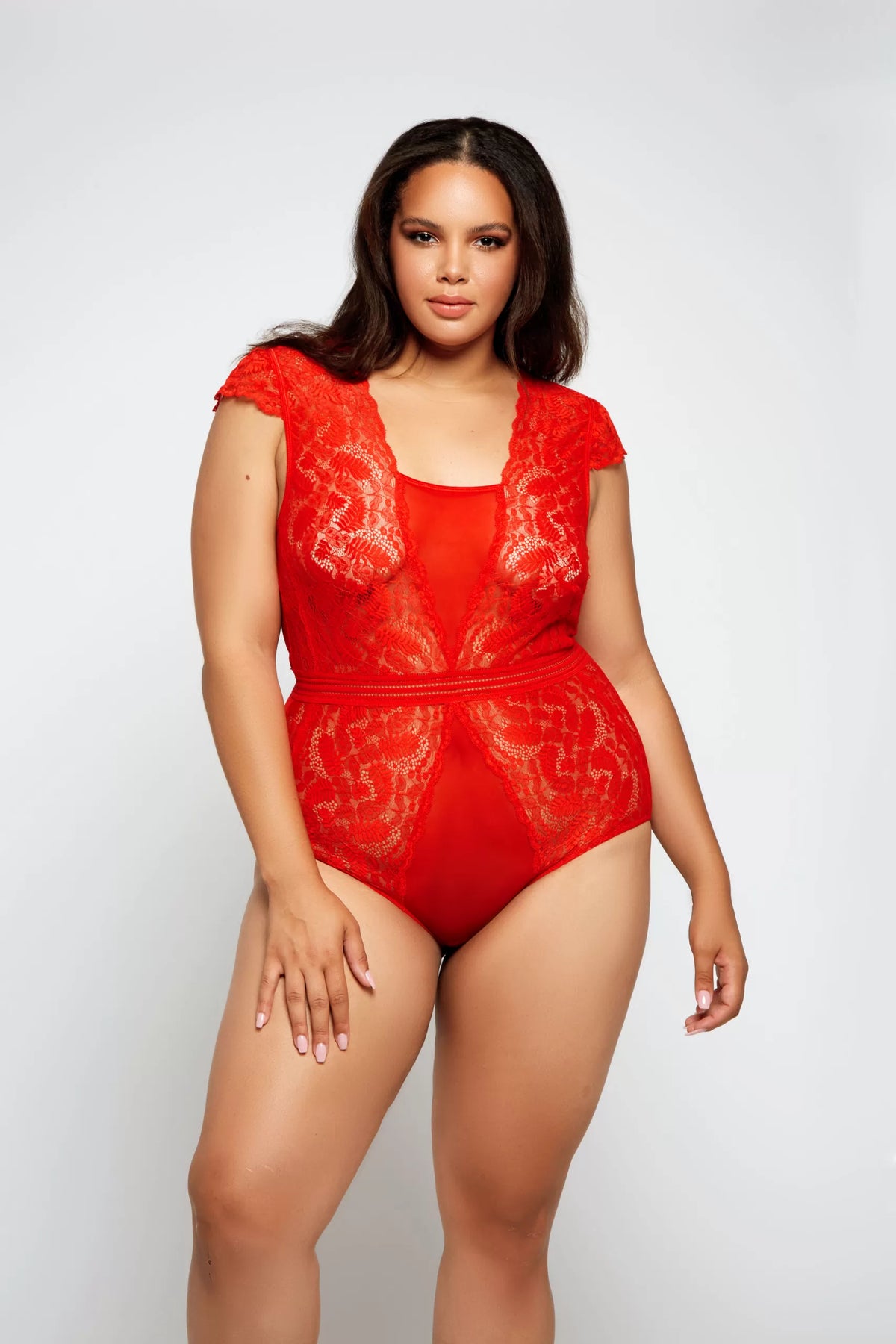 Katherine Teddy in plus size at Belle Lacet Lingerie in Gilbert and Phoenix.