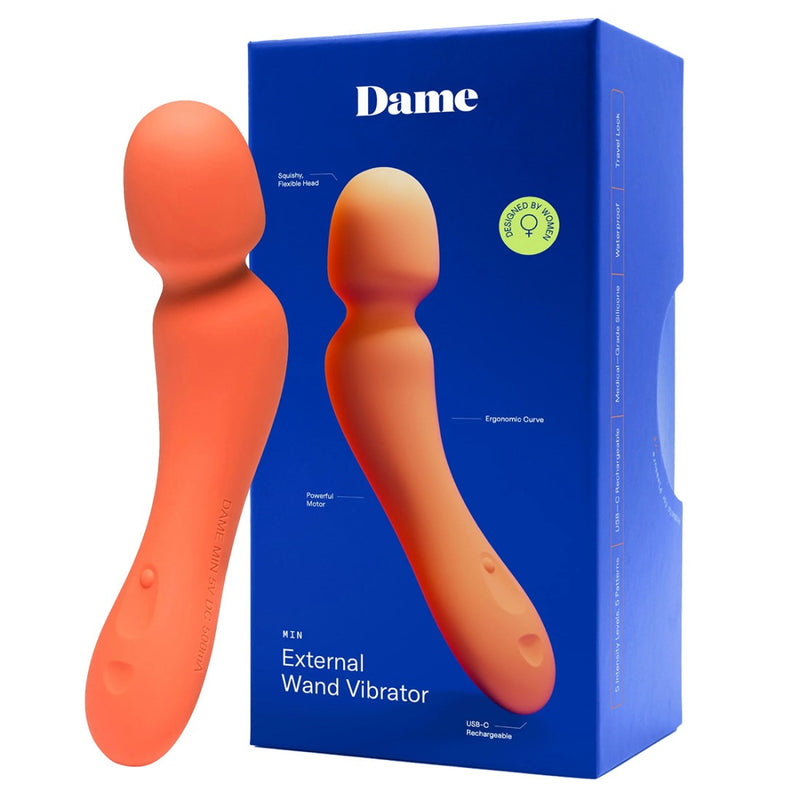 Dame Min Mini Wand Vibrator Papaya-Belle Lacet Lingerie