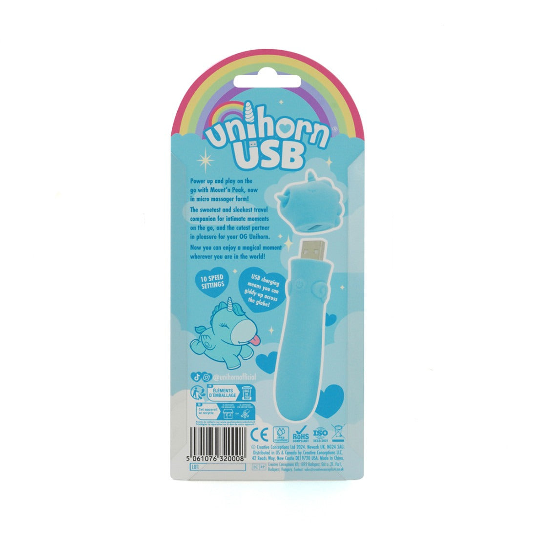 Unihorn USB Bullet Mount'n Peak Blue-Belle Lacet Lingerie