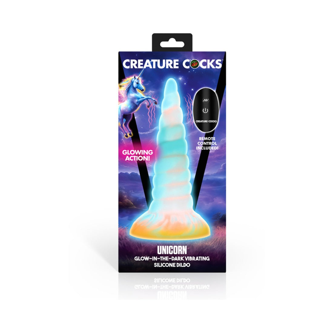 Creature Cocks Unicorn GITD Vib Dildo-Belle Lacet Lingerie