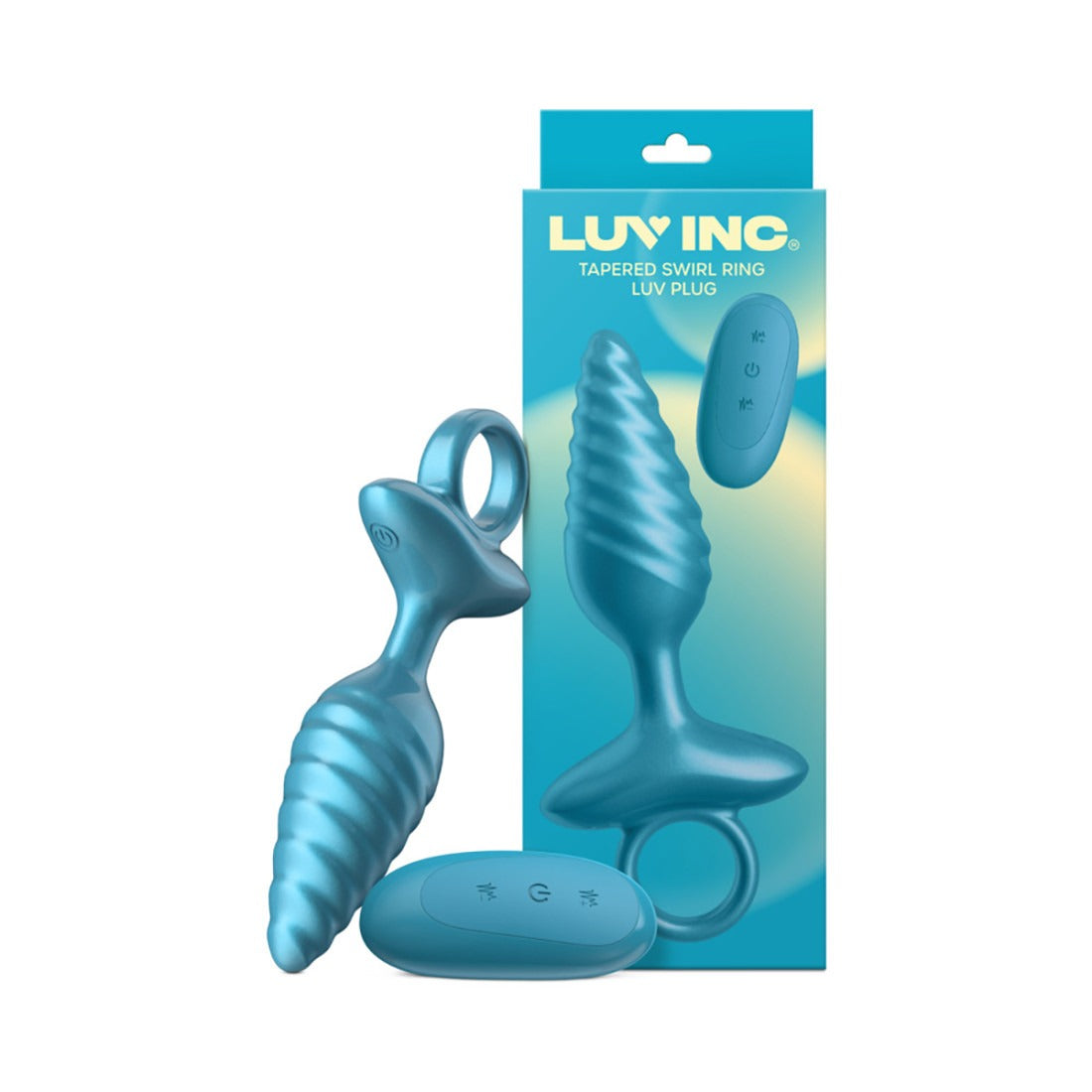 Luv Inc. Tr59: Tapered Swirl Ring Luv Plug Metallic Blue-Belle Lacet Lingerie