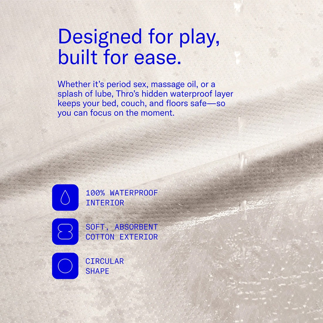 Dame Thro Waterproof Sex Blanket Oat-Belle Lacet Lingerie