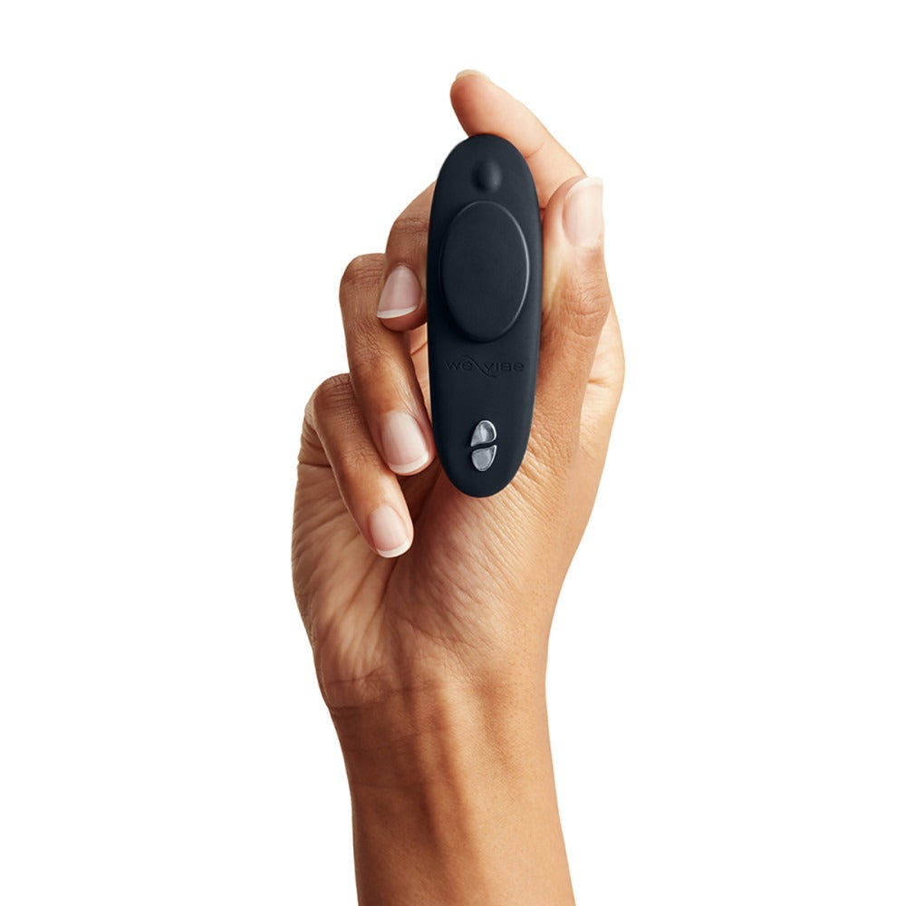 We-Vibe Moxie+ Wearable Clitoral Vibrator Satin Black-Belle Lacet Lingerie