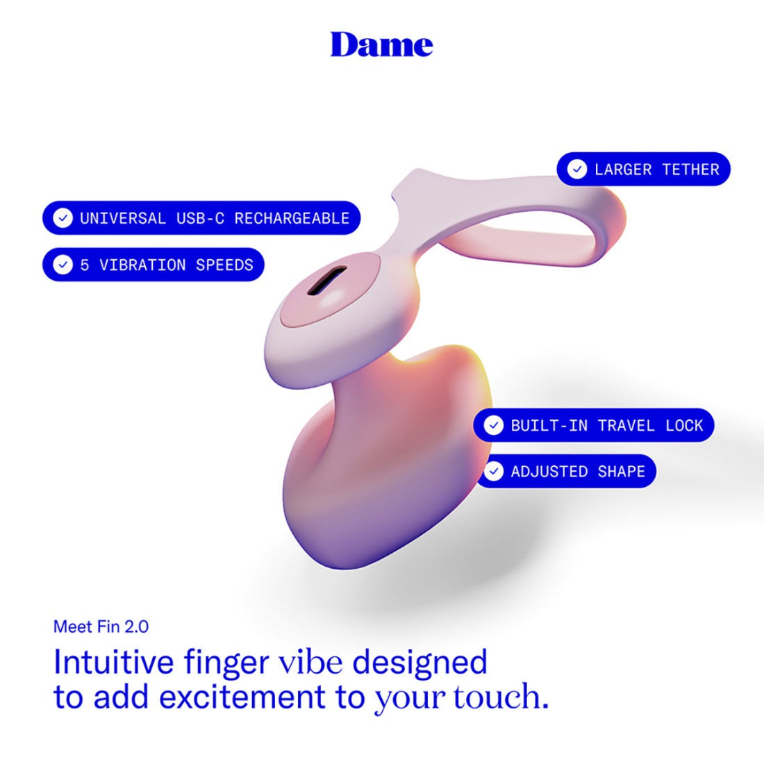 Dame Fin 2.0 Finger Vibrator Quartz-Belle Lacet Lingerie